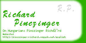 richard pinczinger business card